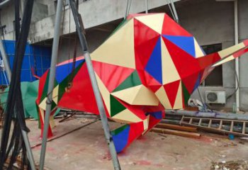 几何牛雕塑生产制作