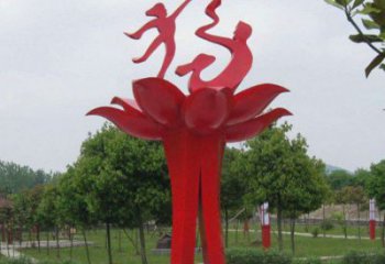 一家人雕塑厂家 不锈钢吉祥人物雕塑主题