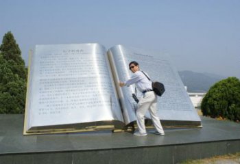 书籍雕塑厂家 不锈钢景观书籍雕塑制作