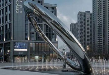 喷泉雕塑厂，圆环喷泉雕塑，不锈钢圆环喷泉雕塑厂家