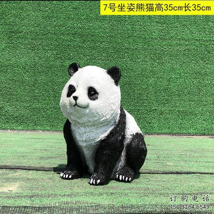 风景区熊猫雕塑制造 售楼处广场雕塑 仿古雕塑摆件