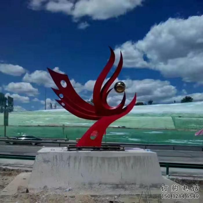 承接城市凤凰雕塑 风景区彩绘雕塑 抽象摆件