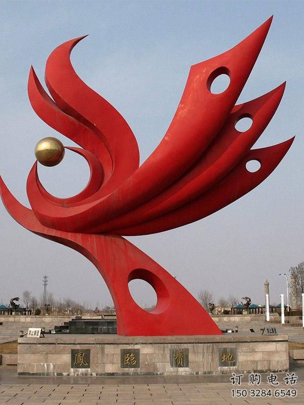专做广场凤凰雕塑厂家 公园仿真雕塑 抽象摆件