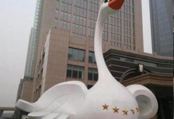 常用城市天鹅雕塑 风景区彩绘雕塑 抽象摆件