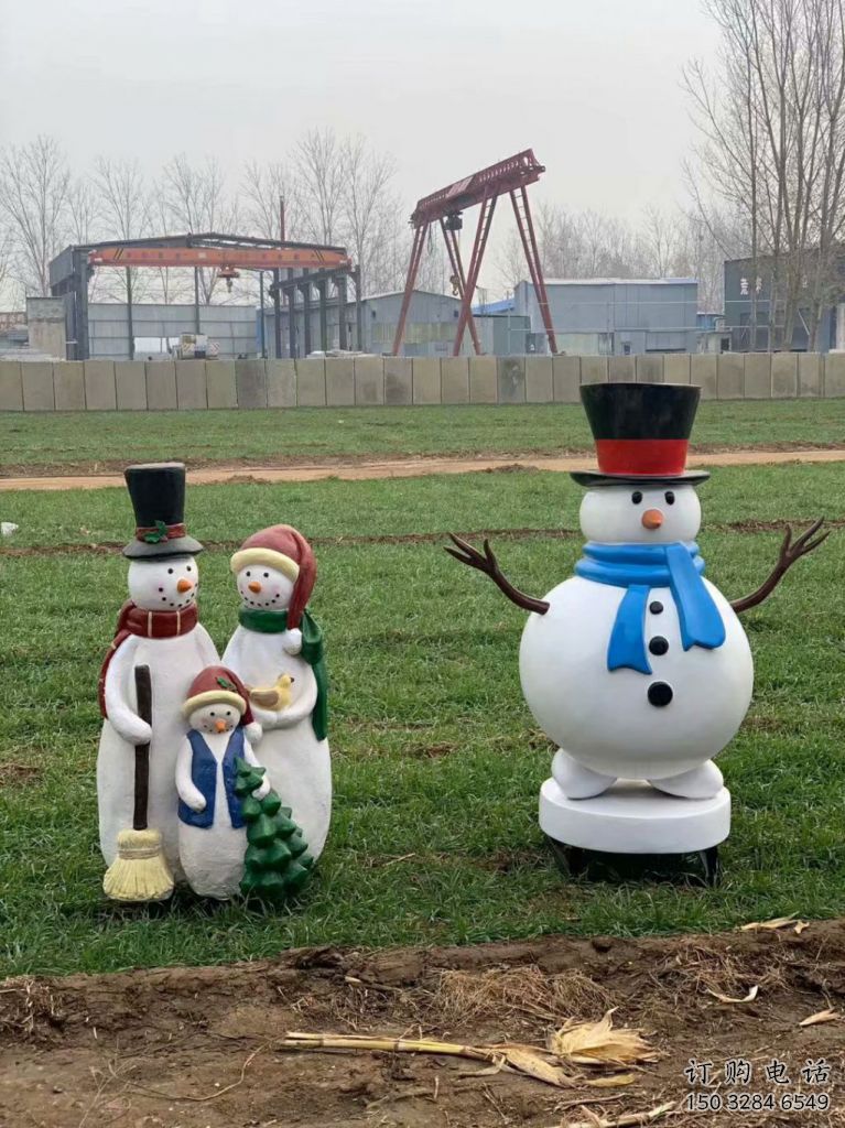门口圣诞雪人雕塑 售楼处不锈钢卡通雕塑 彩绘小品 门口圣诞雪人雕塑 售楼处不锈钢卡通雕塑 彩绘小品