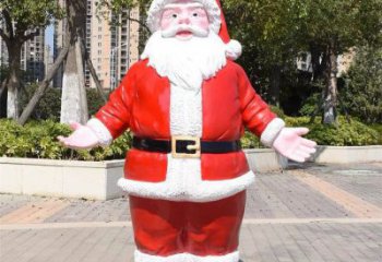 抽象圣诞老人雕塑 店门口彩绘雕塑 不锈钢雕塑摆件