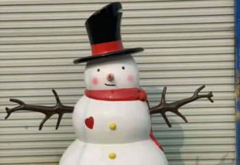 广场雪人雕塑 公园不锈钢卡通雕塑 抽象摆件