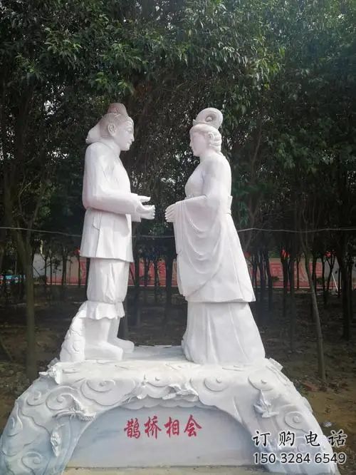 大型牛郎织女雕塑厂家 不锈钢神话雕塑 仿真摆件 大型牛郎织女雕塑厂家 不锈钢神话雕塑 仿真摆件