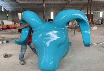 店门口不锈钢牛头雕塑 创意景观雕塑 仿真雕塑摆件