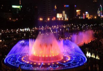 定制喷泉雕塑，灯光数控效果，公园广场大型雕塑
