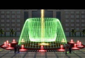 喷泉雕塑效果图，灯光数控效果，公园喷泉雕塑制造商