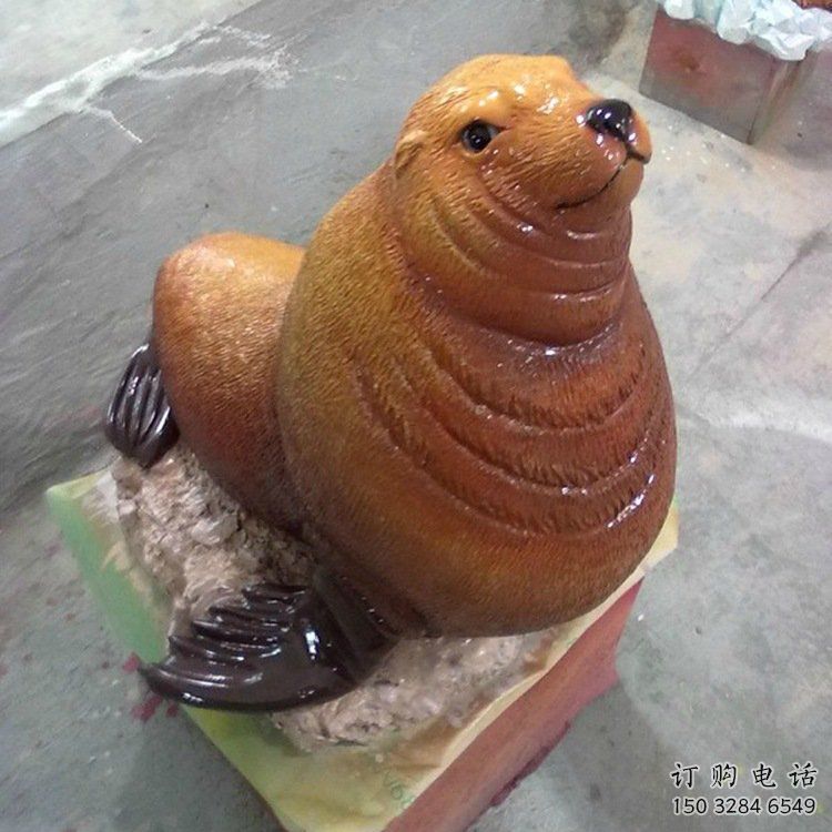 水景海豹雕塑生产 风景区几何雕塑 广场小品