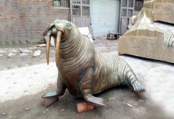 加工仿真海豹雕塑 店门口园林雕塑 海洋生物小品