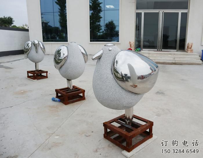安徽售楼部鸟类雕塑,家禽小品,抛光工艺 安徽售楼部鸟类雕塑,家禽小品,抛光工艺