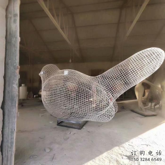 江西庭院鸟类雕塑,动物小品,网格工艺 江西庭院鸟类雕塑,动物小品,网格工艺