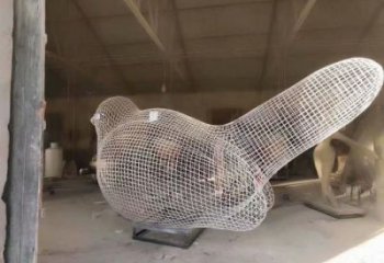 江西庭院鸟类雕塑，动物小品，网格工艺