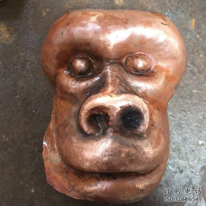 安徽校园猩猩雕塑，动物题材，仿古工艺