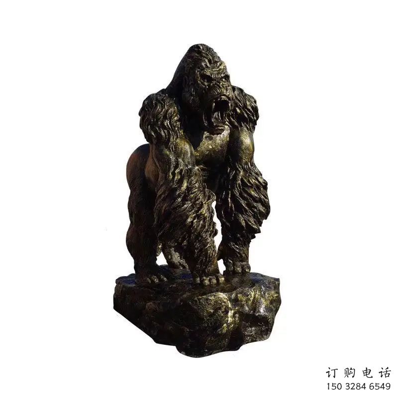 西藏庭院黑猩猩雕塑 城市古铜色雕塑 音乐小品