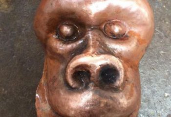 安徽校园猩猩雕塑，动物题材，仿古工艺