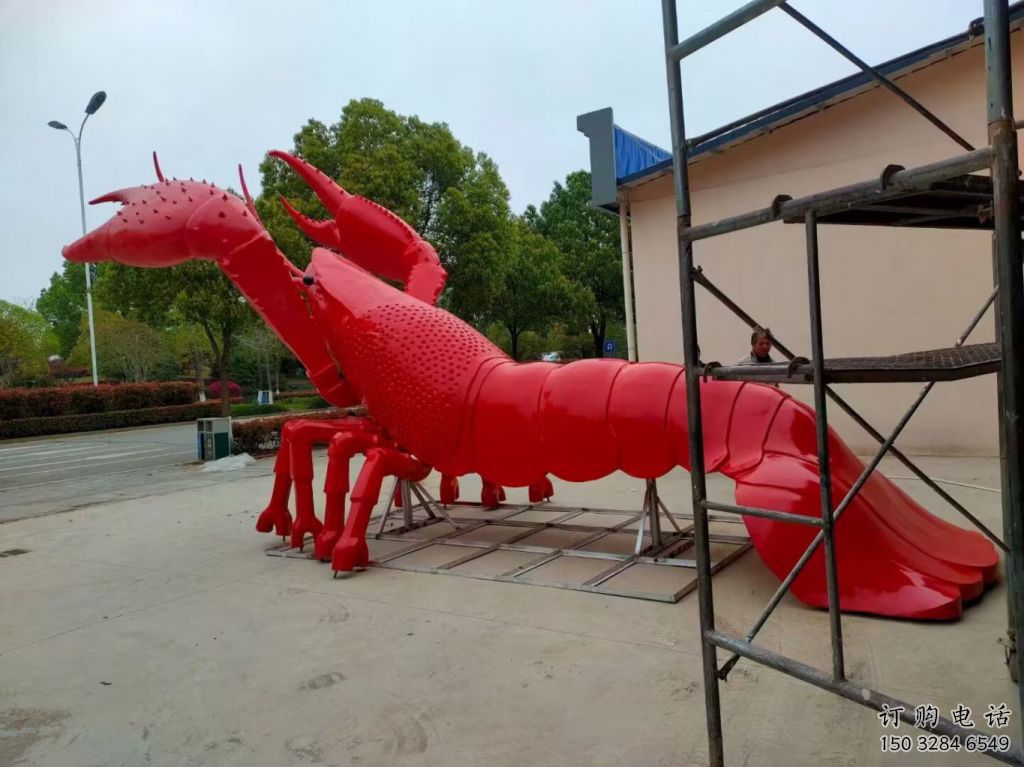 优选抽象龙虾雕塑 店门口彩绘雕塑 步行街摆件 优选抽象龙虾雕塑 店门口彩绘雕塑 步行街摆件
