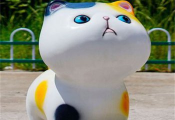 制作城市猫咪雕塑，网格体育雕塑，古铜效果