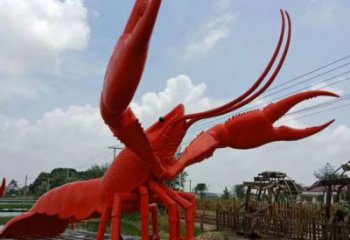 选定几何龙虾雕塑 庭院仿真雕塑 彩绘摆件