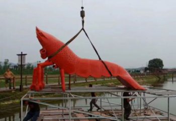 售楼处龙虾雕塑厂家 仿真雕塑 海洋生物摆件