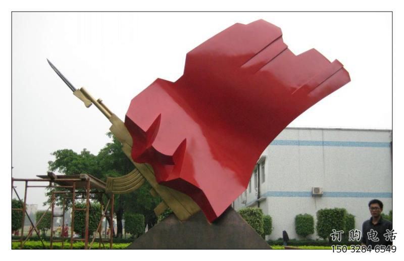 预用校园红旗雕塑厂,拉丝党建雕塑,抽象主题 预用校园红旗雕塑厂,拉丝党建雕塑,抽象主题