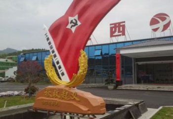 党徽雕塑生产厂家，革命党建雕塑，党建摆件