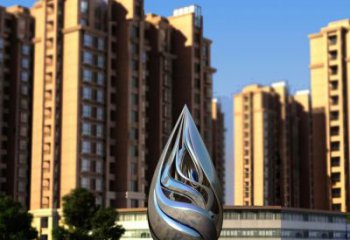 彩绘水珠雕塑厂家 电镀现代雕塑 公园雕塑