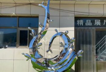 承接大型浪花雕塑 欧式步行街波浪雕塑 彩绘波浪雕塑厂家