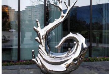 街道浪花雕塑定制厂家 现代海浪雕塑 彩绘波浪雕塑