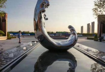 游乐场浪花雕塑厂家 发光公园波浪雕塑 喷漆波浪雕塑