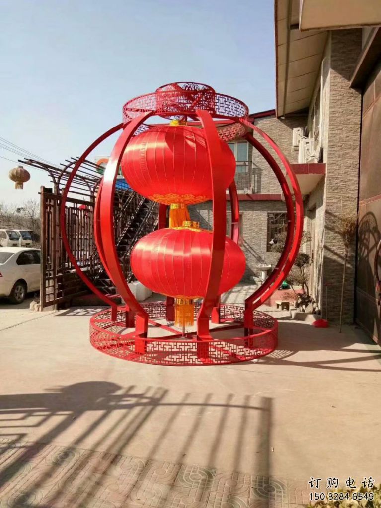 发光灯笼雕塑制造商 欧式步行街雕塑 大型商场雕塑展示