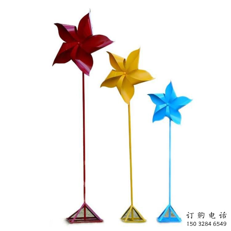 大门口风车雕塑预选 发光公园旋转雕塑 仿真旋转雕塑