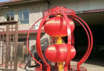 灯笼雕塑生产厂家 仿真雕塑 烤漆不锈钢雕塑