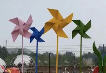 草地风车雕塑生产商 现代校园旋转雕塑 大型旋转雕塑