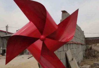 风车雕塑展品特征 烤漆大型旋转雕塑 欧式旋转雕塑
