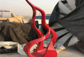 烤漆火焰雕塑厂家 烤漆大型摆件 欧式雕塑