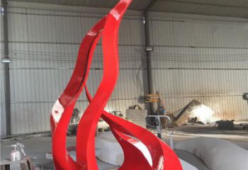 住宅小区火焰雕塑厂家 哑光景观摆件 公园雕塑