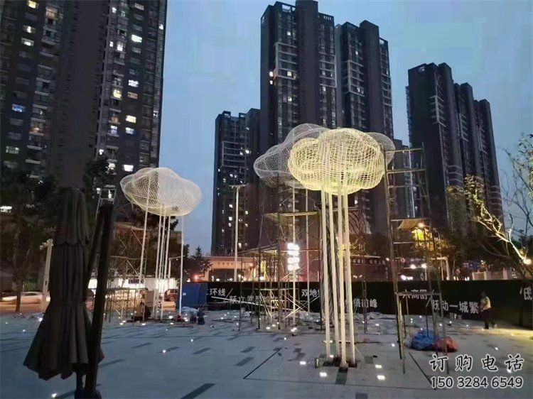 钢管云梯雕塑 异形喷水梯子雕塑 农村云朵雕塑效果图 钢管云梯雕塑 异形喷水梯子雕塑 农村云朵雕塑效果图