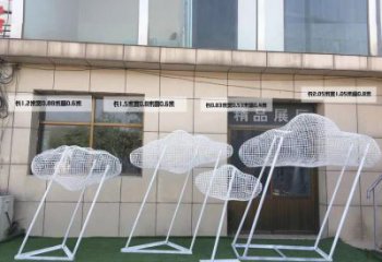 镂空云梯雕塑 喷水园林梯子雕塑 住宅小区云朵雕塑生产制作厂家