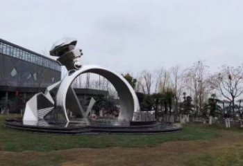 大型指环雕塑 锻造发光标识雕塑 房地产戒指环雕塑厂家