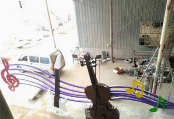 选定商业街音符雕塑 烤漆摆件 彩绘雕塑
