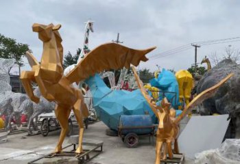 不锈钢仿真飞马雕塑