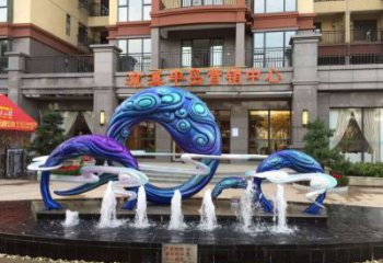地产喷泉雕塑，程控设计，程控旱地喷泉雕塑