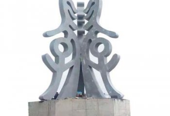 古文字雕塑通用，街景小品，不锈钢古文字雕塑制造厂家