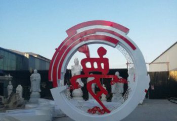 梦字雕塑标准，彩钢制作，不锈钢梦字雕塑优价