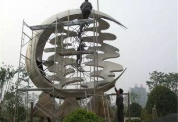 喜字雕塑景观精选，中式工艺，艺术不锈钢喜字雕塑供给