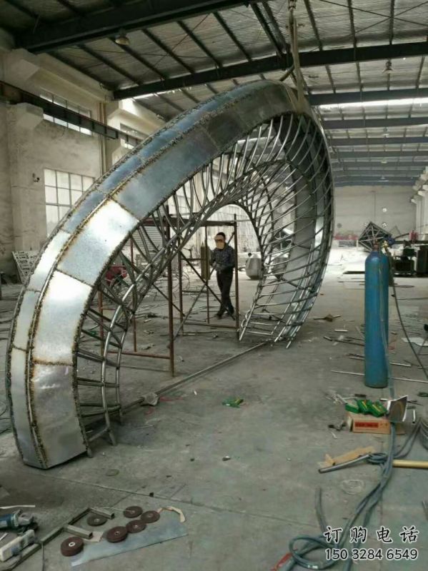 镂空半圆门头雕塑,不锈钢结构大门雕塑制作 镂空半圆门头雕塑,不锈钢结构大门雕塑制作